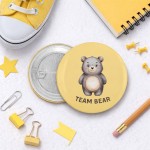 Pin Bros Buttons Team Bear Team Bee Size 37mm